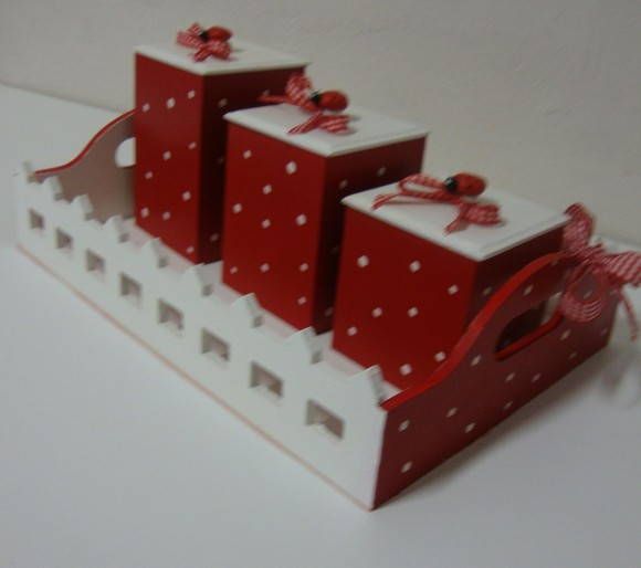 Porta-treco com 3 potinhos